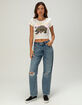ED HARDY Leopard Panther Womens Rhinestone Baby Tee image number 2