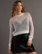 RSQ Womens Open Weave Sparkle Pullover Sweater image number 6