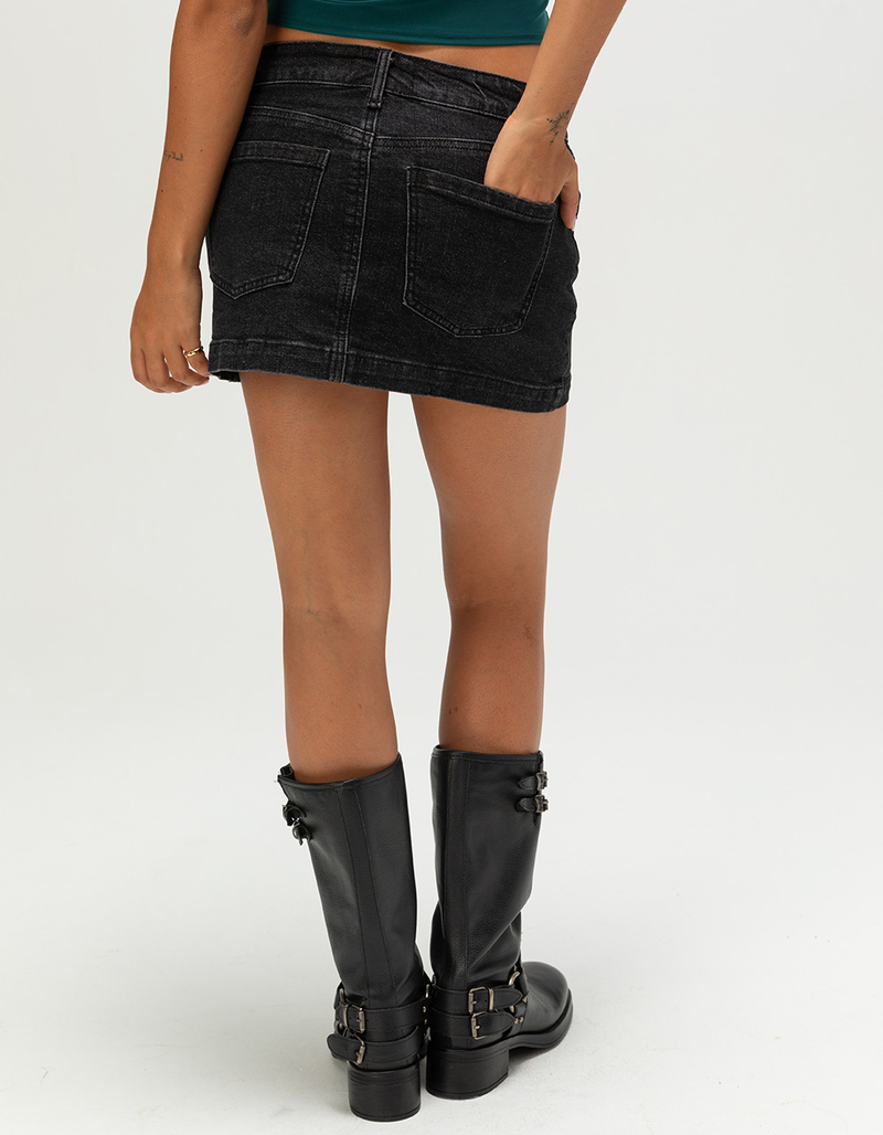 RSQ Womens Low Rise Denim Mini Skirt image number 3