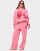 EDIKTED Strawberry Babe Sweatpants image number 5