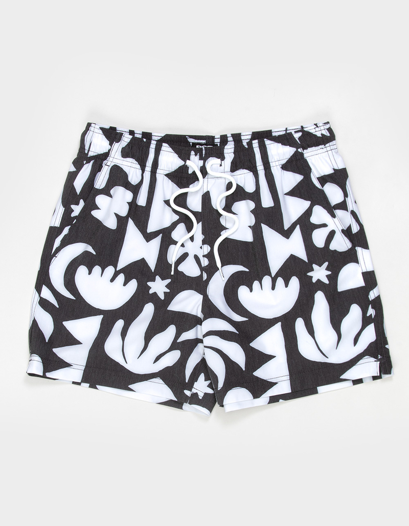 RSQ Mens Abstract 5" Swim Shorts image number 0