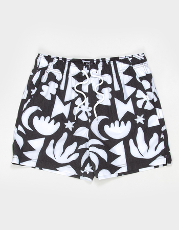 RSQ Mens Abstract 5" Swim Shorts Primary Image
