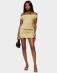 EDIKTED Eris Metallic Off Shoulder Mini Dress image number 5
