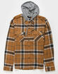 RSQ Mens Plaid Hooded Flannel image number 1
