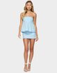 EDIKTED Avalai Linen Look Strapless Babydoll Top image number 3