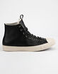 CONVERSE Chuck Taylor All Star Leather Black & Driftwood High Top Shoes image number 1
