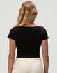 BOZZOLO Womens Boat Neck Tee image number 4