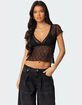 EDIKTED Julie Sheer Lace Top image number 1