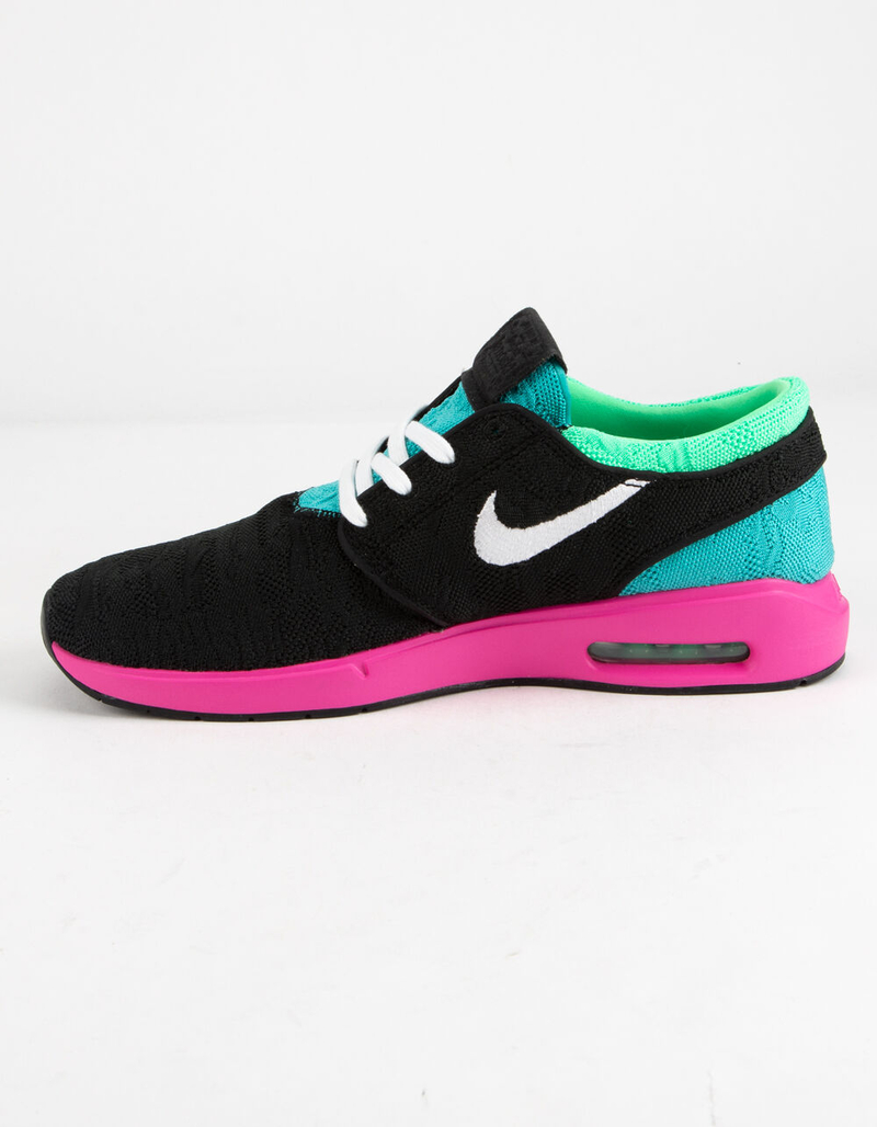 NIKE SB Air Max Janoski Black & Vert Electro Mens Shoes image number 3