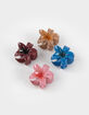 FULL TILT 4 Pack Mini Hawaiian Floral Claw Clips image number 1