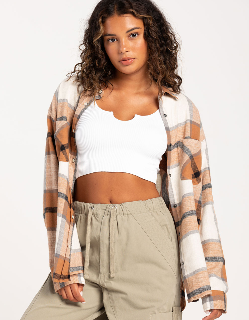 RSQ Womens Plaid Flannel image number 0