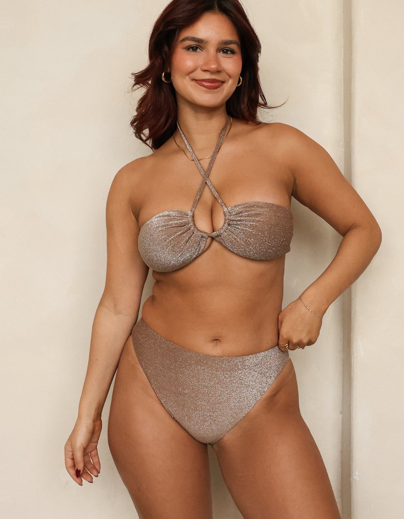 DIPPIN' DAISY'S Amalfi String Tie Bandeau Bikini Top image number 3