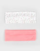 FULL TILT 2 Pack Floral Soft Headbands image number 2