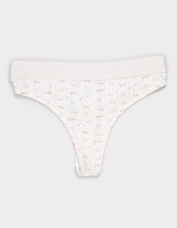FULL TILT Waistband Cotton Thong Primary Image