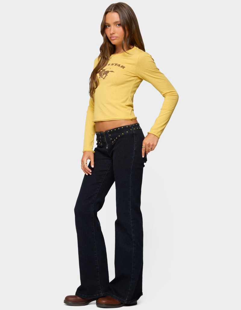 EDIKTED Lone Star Long Sleeve Tee image number 3