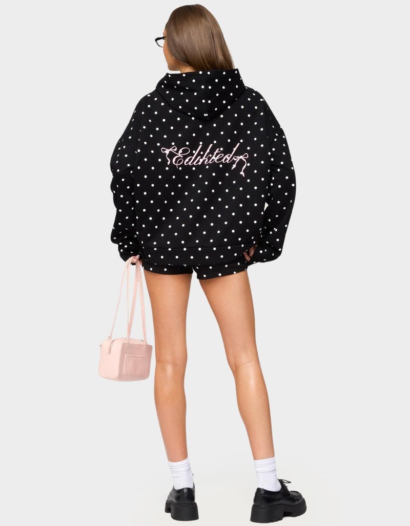 EDIKTED Chelsie Polka Dot Hoodie image number 4