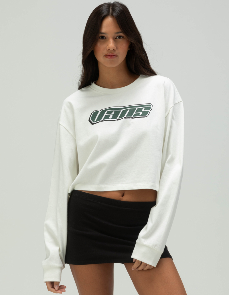 VANS Retro V Relaxed Crop Womens Long Sleeve Tee OFF WHITE Tillys