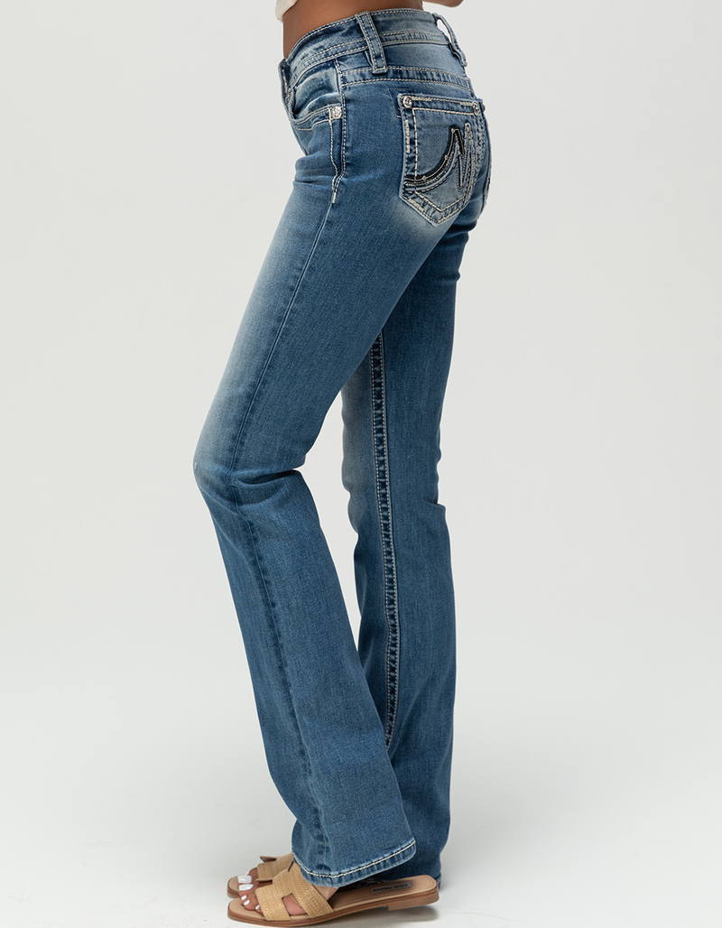 MISS ME Maddox Womens Low Rise Bootcut Jeans image number 3