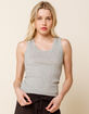 FREE PEOPLE U Neck Womens Gray Tank Top image number 1
