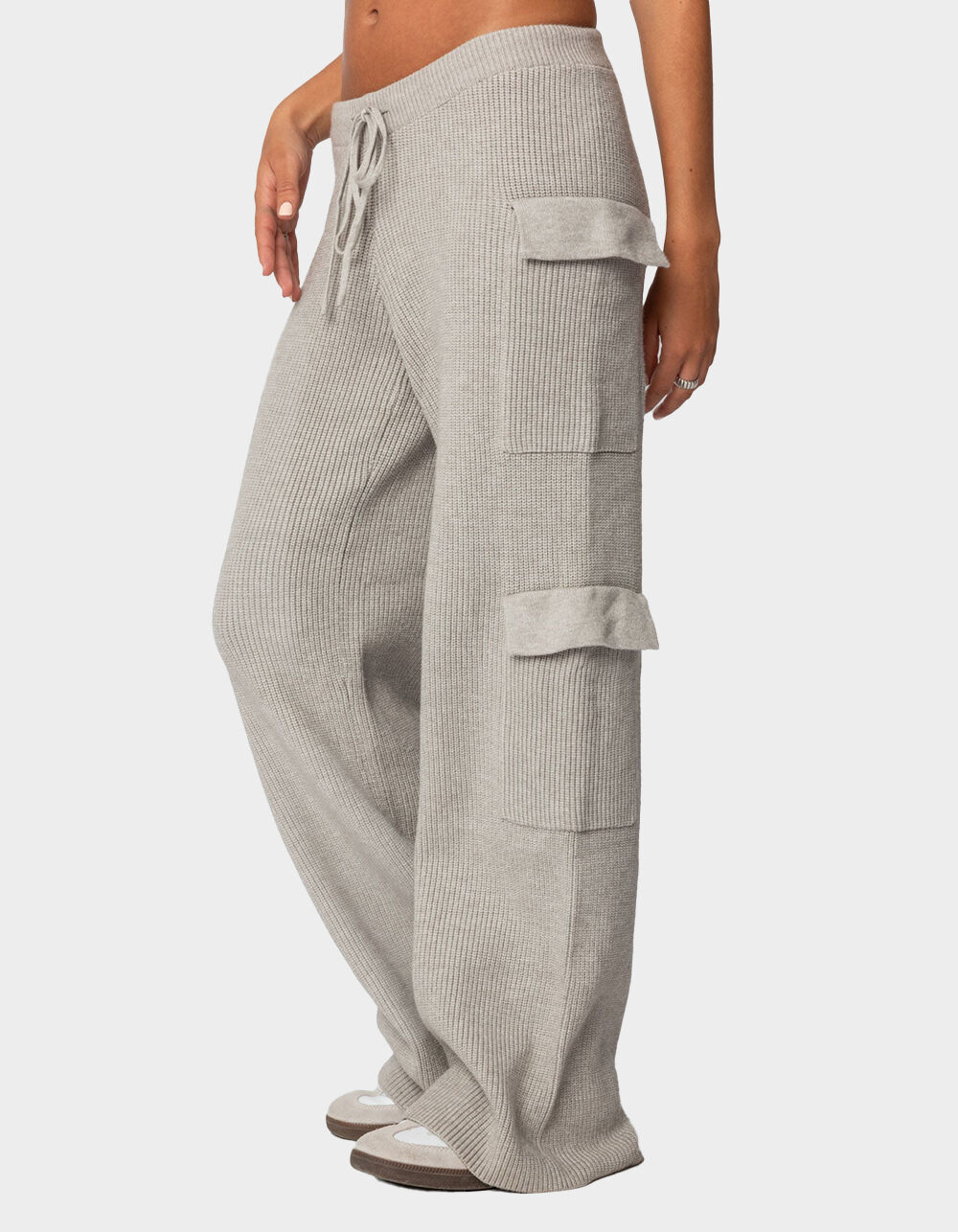 EDIKTED Wynter Knit Cargo Pants - GRAY | Tillys