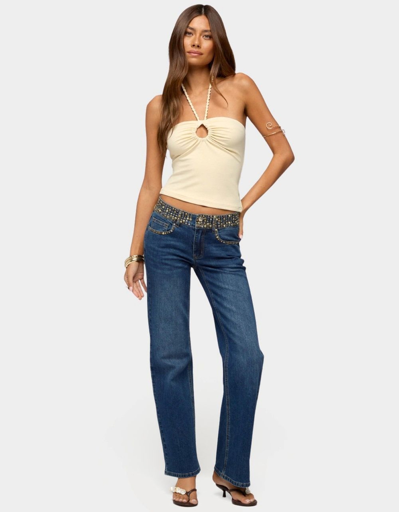 EDIKTED Rope Strap Keyhole Halter Top image number 3