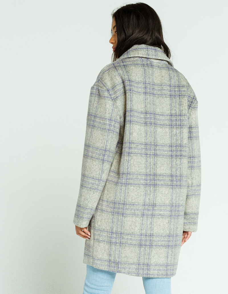 KNOW ONE CARES Plaid Womens Coat image number 2