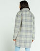 KNOW ONE CARES Plaid Womens Coat image number 3