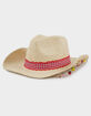 Multi Fruit Charm Straw Cowboy Hat image number 1