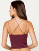 FULL TILT Strappy Seamless Burgundy Womens Cami image number 3