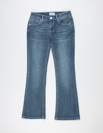 RSQ Girls Fleur-De-Lis Wing Pocket Flare Jeans Alternative Image
