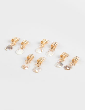 FULL TILT Shell Hair Ring Set Primary Image