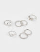 FULL TILT 7 Pack Star/Moon/Butterfly Dainty Rings image number 1