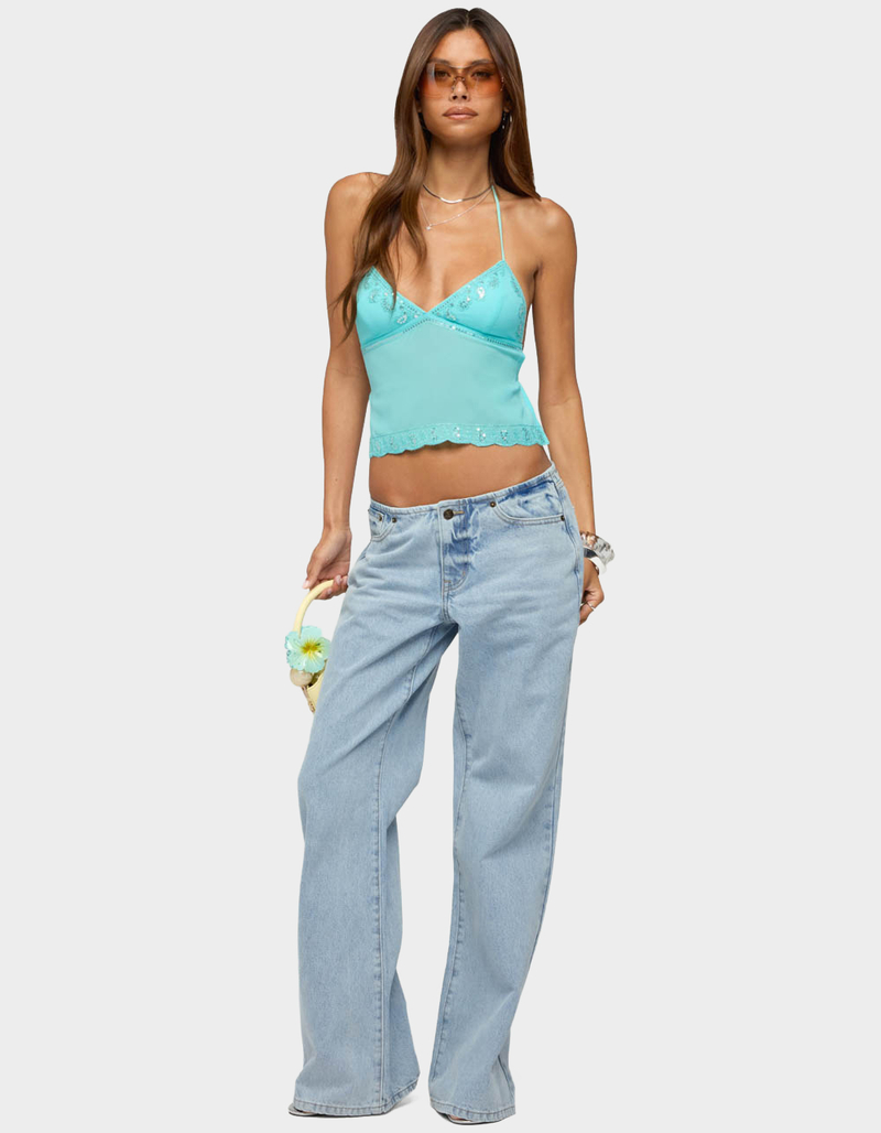 EDIKTED Veya Low Rise Baggy Jeans image number 4