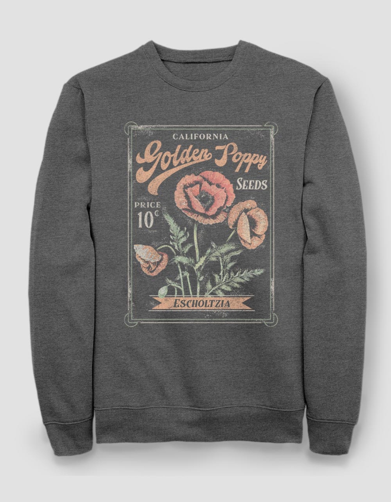 CALIFORNIA Poppy Seeds Unisex Crewneck Sweatshirt image number 0