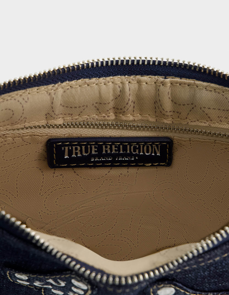 TRUE RELIGION Horseshoe Denim Shoulder Bag image number 5