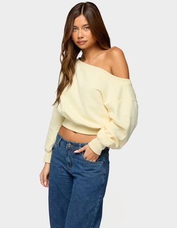 EDIKTED Christy Off Shoulder Sweatshirt Alternative Image