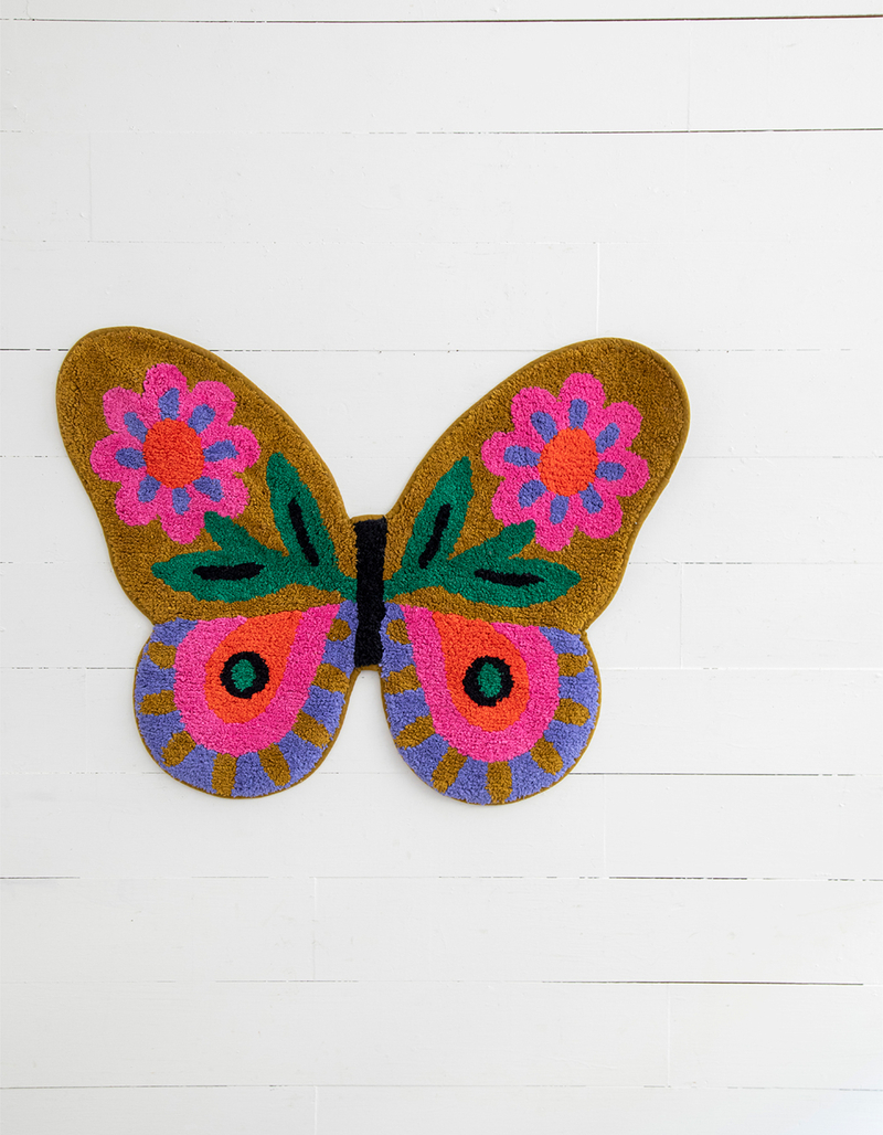 NATURAL LIFE Butterfly Bath Mat image number 0
