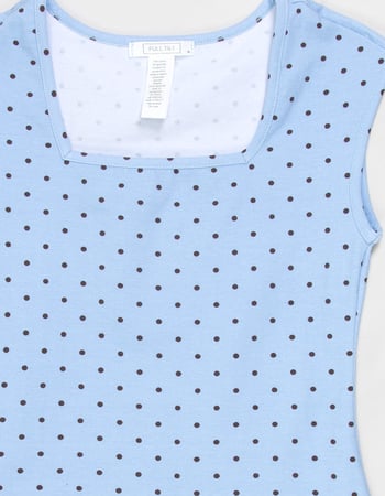 FULL TILT Dot Girls Square Neck Top Alternative Image