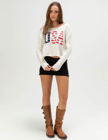 RSQ Womens Americana Sweater Alternative Image