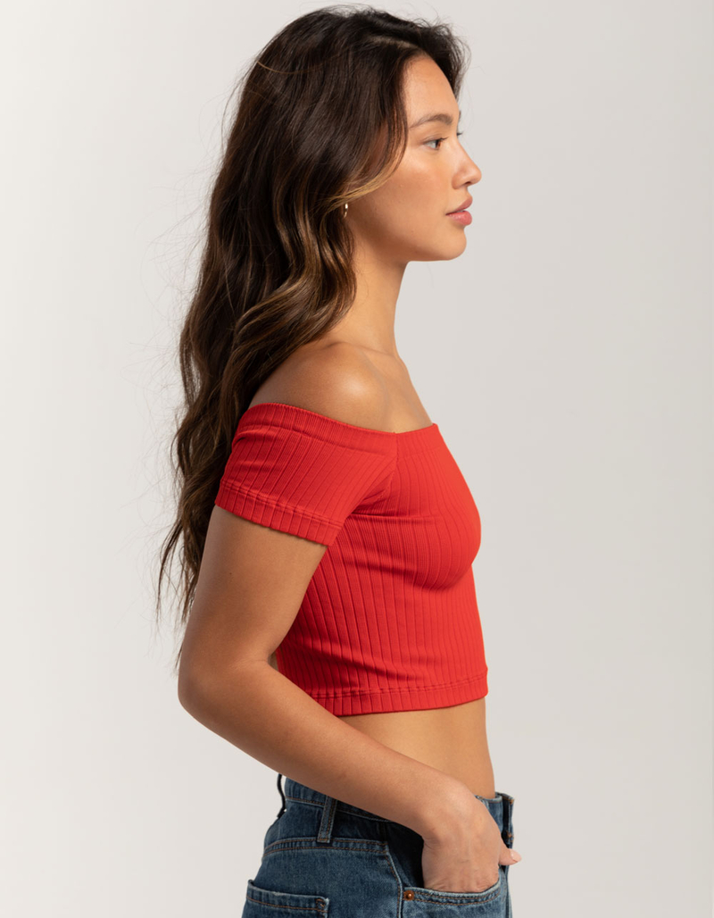 RSQ Womens Seamless Off The Shoulder Top image number 1