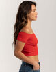 RSQ Womens Seamless Off The Shoulder Top image number 2