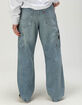 LEVI'S 568 Mens Loose Straight Double Knee Carpenter Jeans - Diving Ducks Distressed image number 3