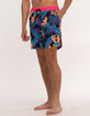 BLUE CROWN Neo Floral Mens 7" Swim Shorts image number 3