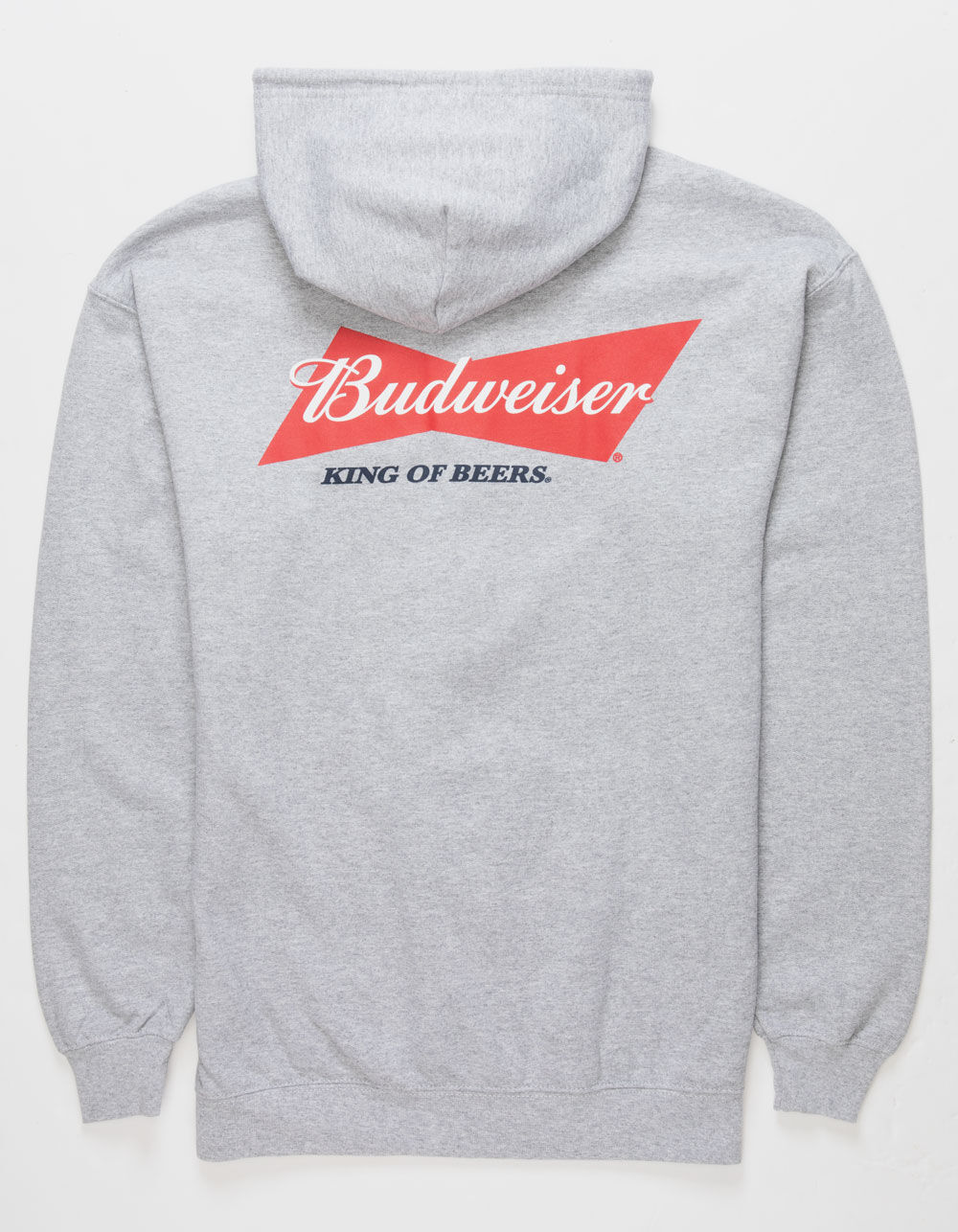 BUDWEISER King Of Beers Mens Zip-Up Hoodie - HEATHER GRAY | Tillys