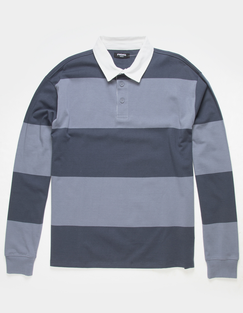 RSQ Mens Striped Rugby Shirt image number 0