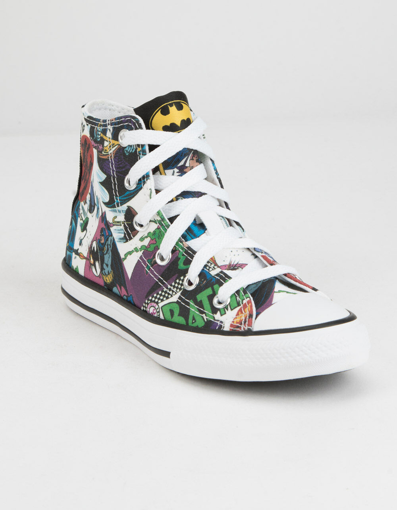 CONVERSE Chuck Taylor All Star Batman White & Black Boys High Top Shoes image number 1