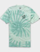 VANS Mini Dual Palm Mens Mint Tie-Dye T-Shirt image number 2
