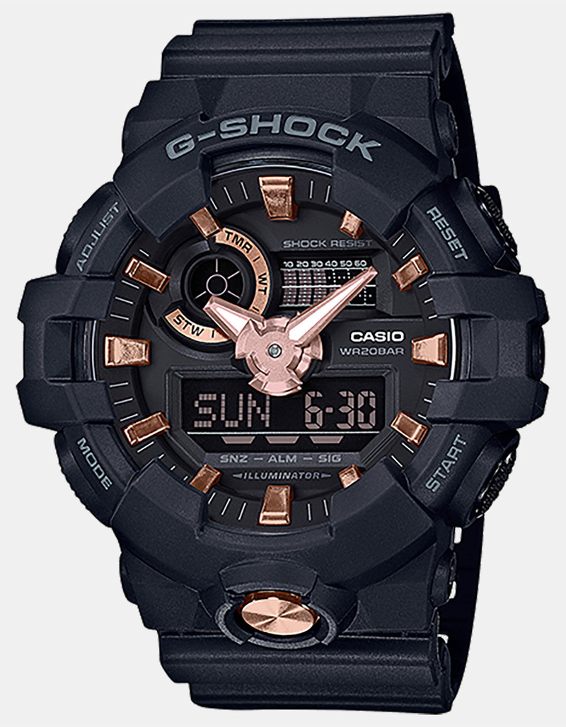 G-SHOCK GA710B-1A4 Black & Rose Gold Watch image number 0