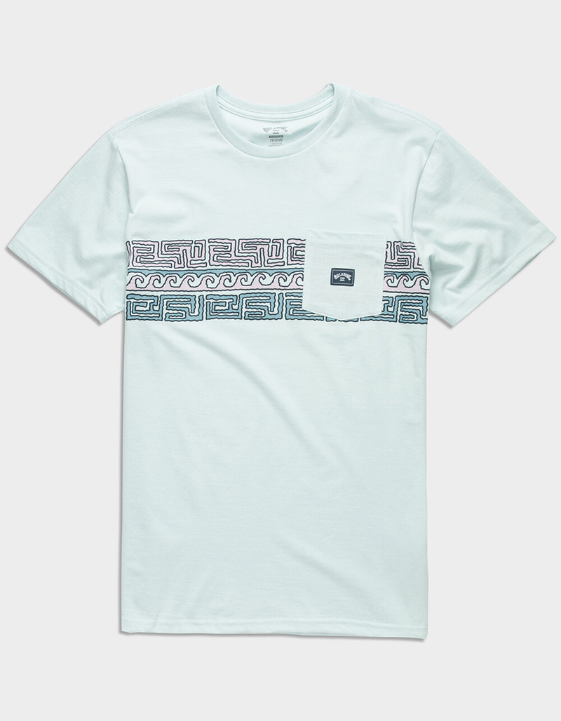 BILLABONG Halfback Stripe Mens Pocket Tee LIGHT BLUE Tillys