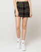 SKY AND SPARROW Plaid Porkchop Pocket Womens Mini Skirt image number 3